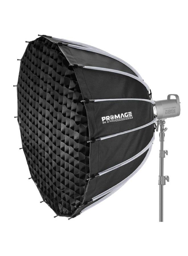 PROMAGE PM USG59 150CM Quick Folding Umbrella Softbox With Grid Bowens Mount Studio Light Modifier For Photography And Video Shooting